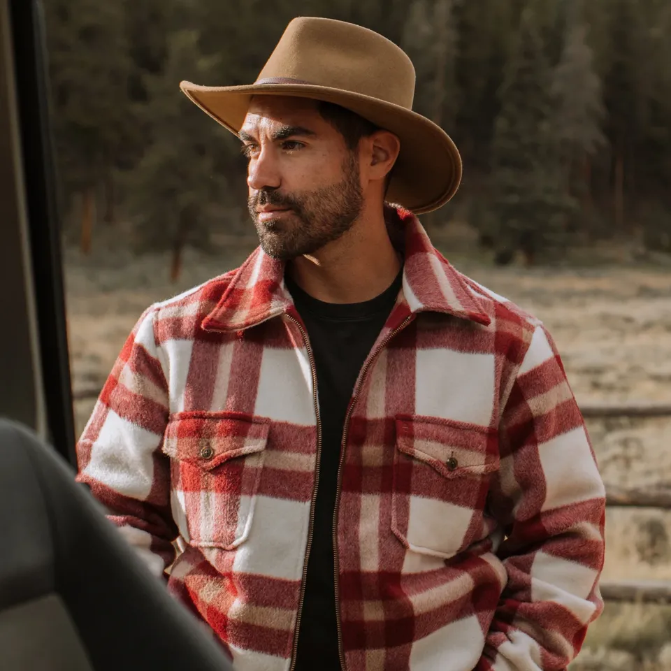Online Stetson Plaid Lined Jac-Shirt Red
