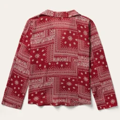 Best Stetson Bandana Patchwork Blouse Red