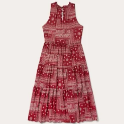 New Stetson Bandana Patchwork Dress Red