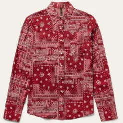 Clearance Stetson Bandana Patchwork Shirt Red