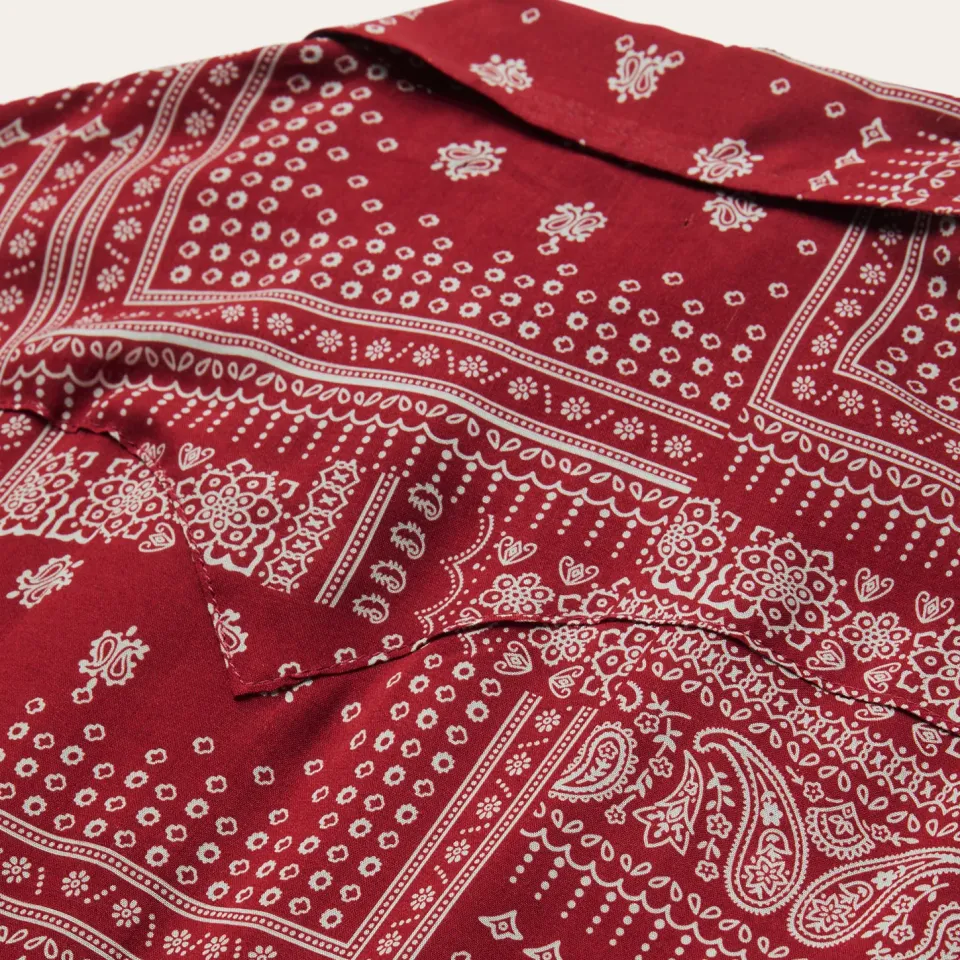 Clearance Stetson Bandana Patchwork Shirt Red