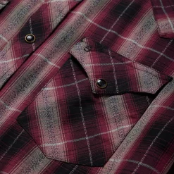 Clearance Stetson Marl Plaid Western Shirt Red