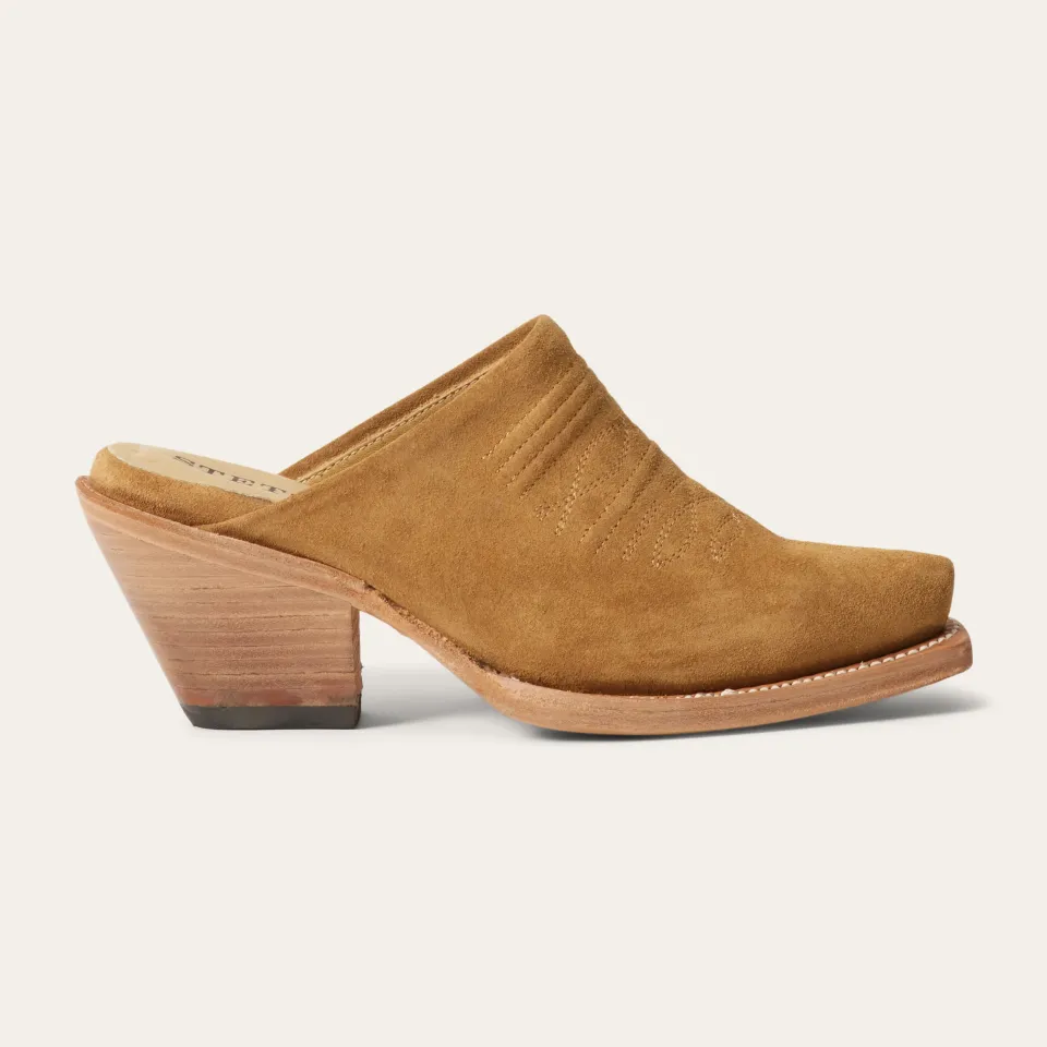 Clearance Stetson Reed Western Mules Tan