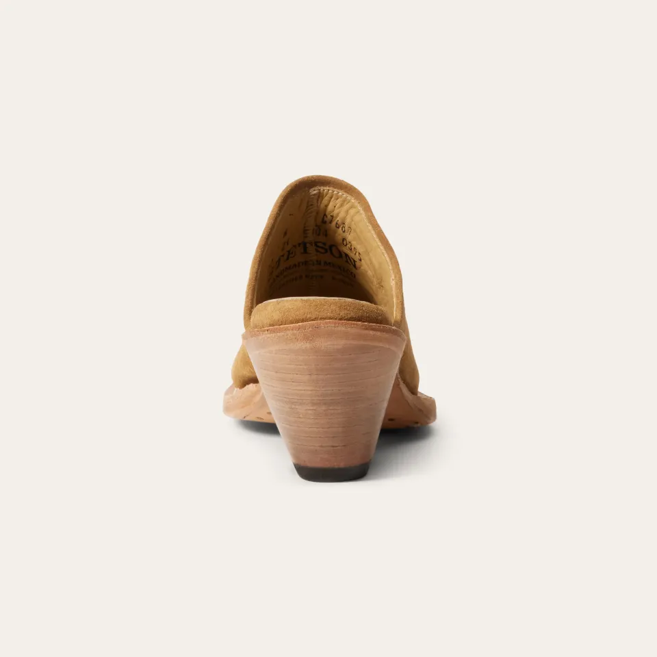 Clearance Stetson Reed Western Mules Tan
