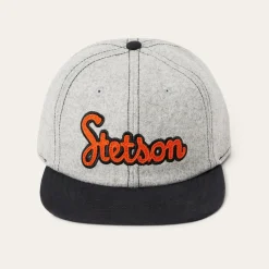 New Stetson Retro Script Baseball Cap Navy