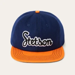 New Stetson Retro Script Baseball Cap Grey