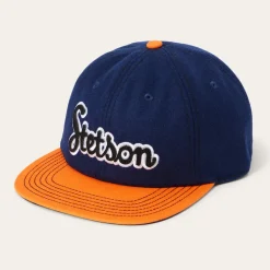 New Stetson Retro Script Baseball Cap Grey