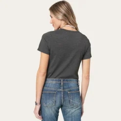 New Stetson Riding Into The Sunset Graphic Tee Grey