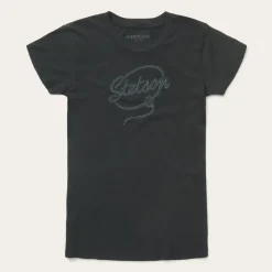 Outlet Stetson Rope Print Graphic Tee Black