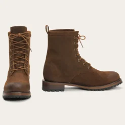Best Stetson Sam Lace Up Oiled Suede Lug Boots Brown
