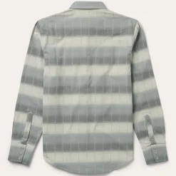 Best Stetson Serape Dobby Twill Western Shirt Brown