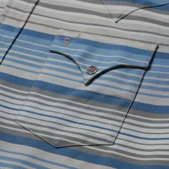 Discount Stetson Serape Stripe Western Shirt Blue