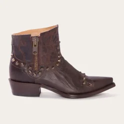 New Stetson Shelby Sierra Studded Cowboy Boot Brown