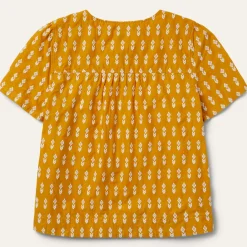Outlet Stetson Short-Sleeved Aztec Blouse Yellow