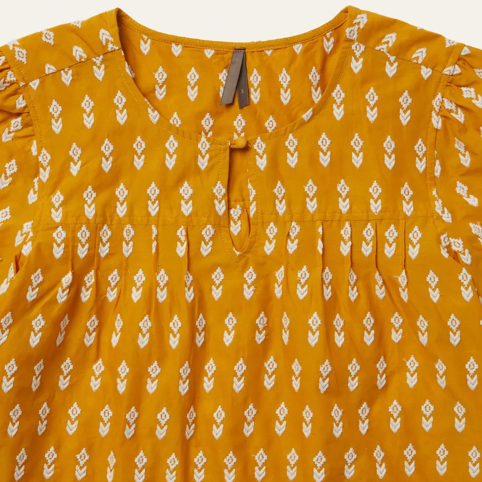 Outlet Stetson Short-Sleeved Aztec Blouse Yellow