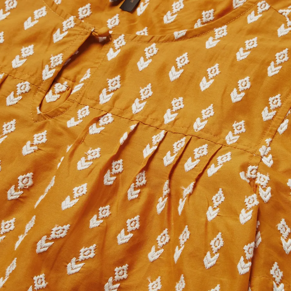 Outlet Stetson Short-Sleeved Aztec Blouse Yellow