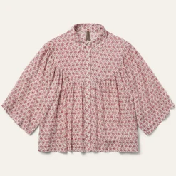 Best Stetson Short-Sleeved Cottage Floral Blouse Red