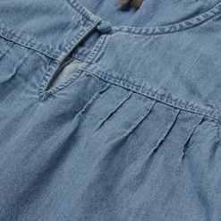 Best Stetson Short-Sleeved Denim Blouse Blue