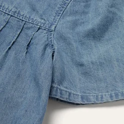 Best Stetson Short-Sleeved Denim Blouse Blue