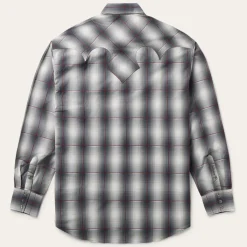Sale Stetson Smoke Ombre Western Shirt Grey