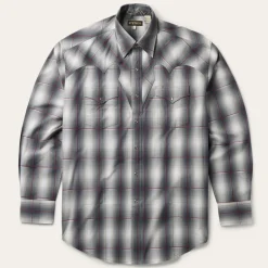 Sale Stetson Smoke Ombre Western Shirt Grey
