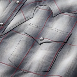 Sale Stetson Smoke Ombre Western Shirt Grey
