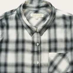 Best Stetson Smokey Ombre Plaid Shirt Grey