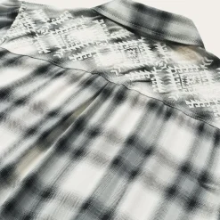 Best Stetson Smokey Ombre Plaid Shirt Grey