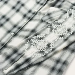 Best Stetson Smokey Ombre Plaid Shirt Grey