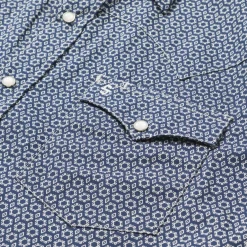New Stetson Snap Front Shirt in Deep Blue