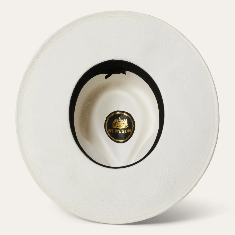 New Stetson Sol Straw Fedora Bleach