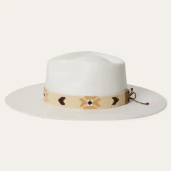 Outlet Stetson Sol Straw Fedora Bleach