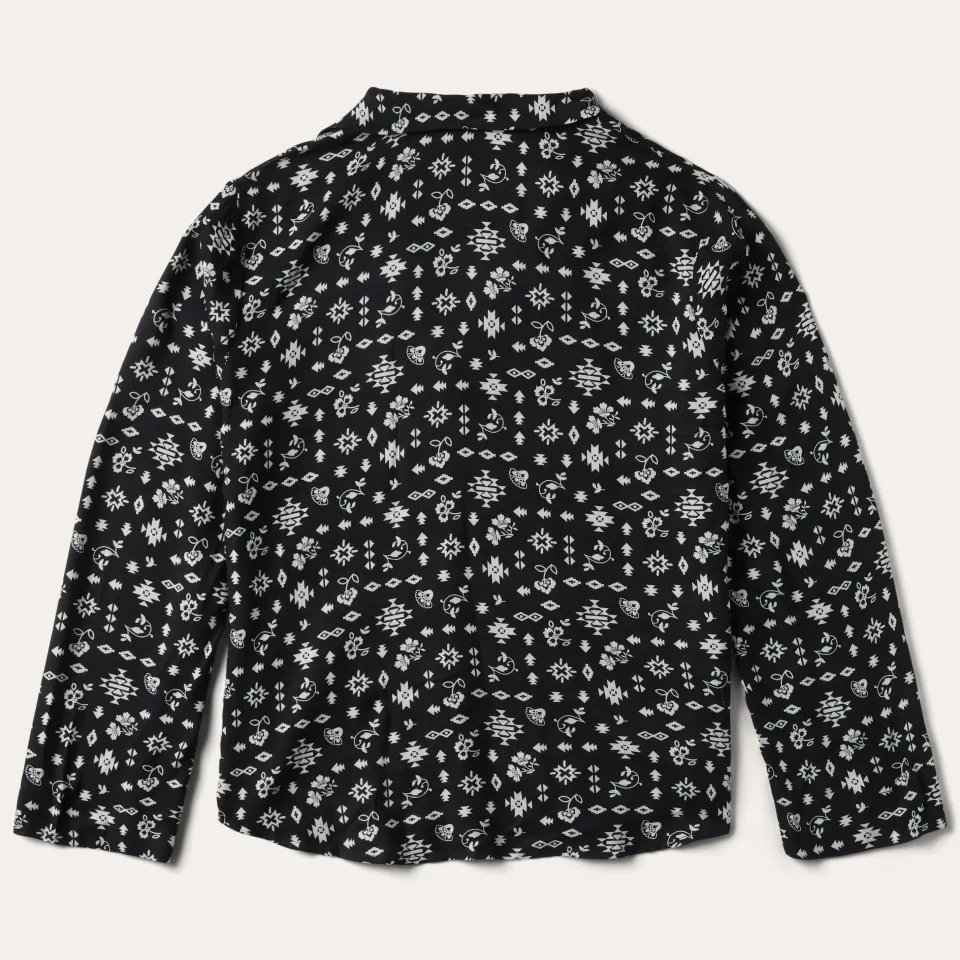Clearance Stetson Southwestern Ditzy Print Blouse Black
