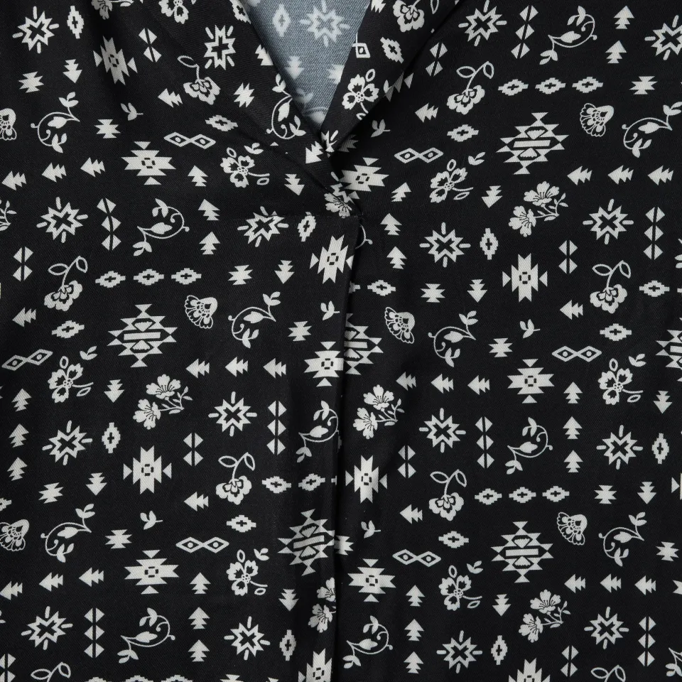 Clearance Stetson Southwestern Ditzy Print Blouse Black