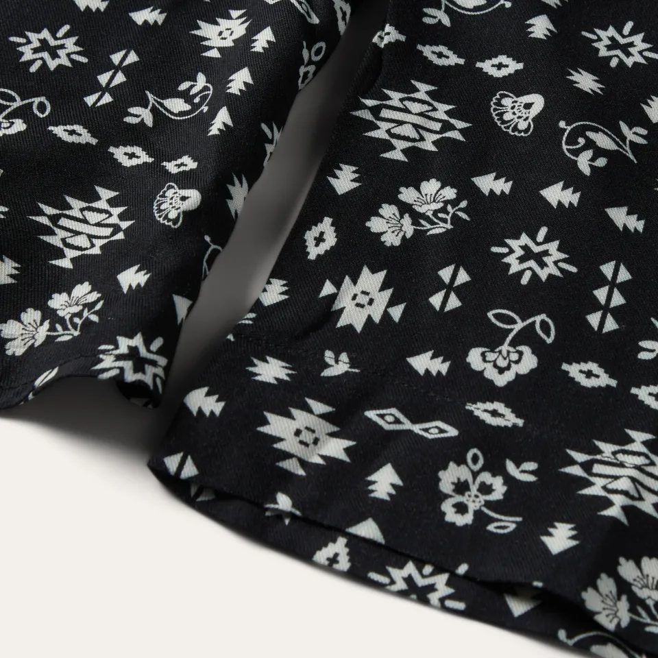Clearance Stetson Southwestern Ditzy Print Blouse Black