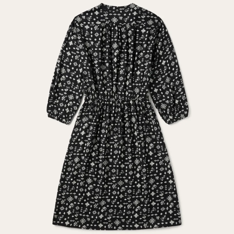 Stetson Southwestern Ditzy Print Dress Black