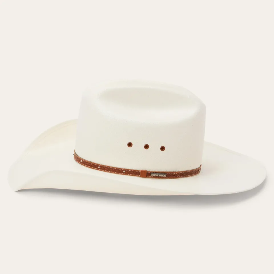 Best Stetson Stanhope 10X Straw Cowboy Hat Natural