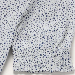 Best Stetson Stars Print Peasant Blouse White