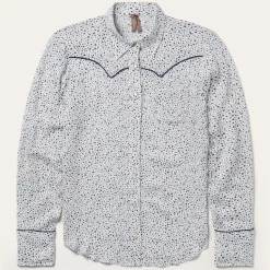 Clearance Stetson Stars Print Western Blouse White