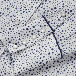 Clearance Stetson Stars Print Western Blouse White