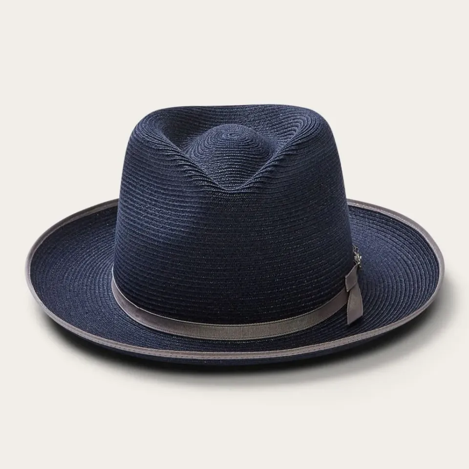 Best Stetson Stratoliner Hemp Fedora Navy