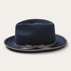 Discount Stetson Stratoliner Hemp Fedora Navy