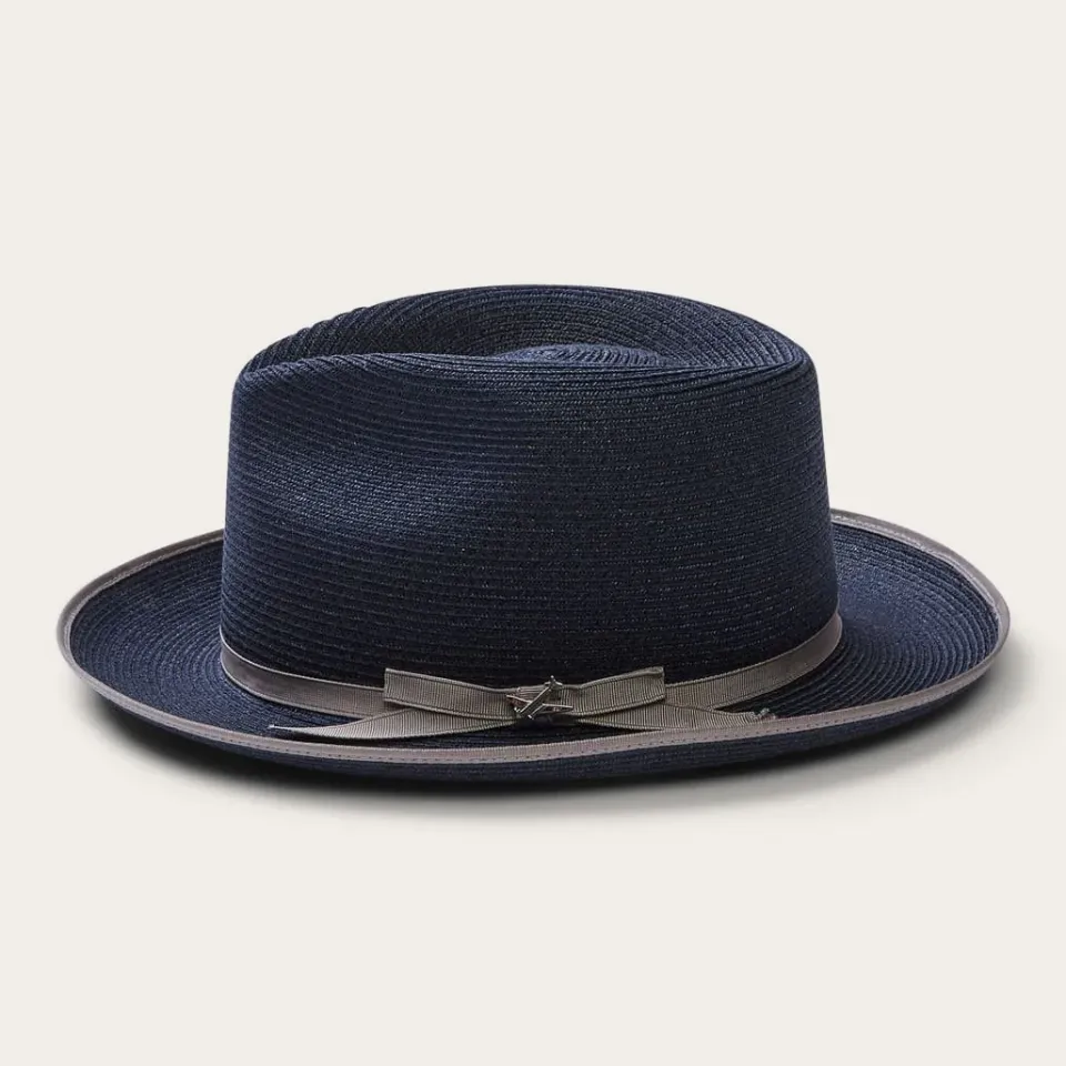 Discount Stetson Stratoliner Hemp Fedora Navy