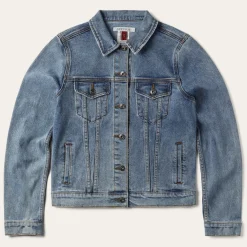 Online Stetson Stretch Denim Jacket Blue