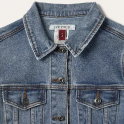 Online Stetson Stretch Denim Jacket Blue