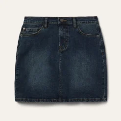 Stetson Stretch Denim 5-Pocket Skirt Blue