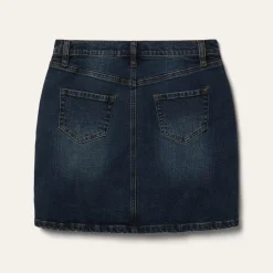 Stetson Stretch Denim 5-Pocket Skirt Blue
