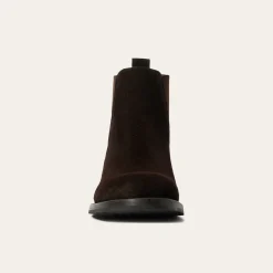 Sale Stetson Suede Beat Chelsea Boot Dark Brown