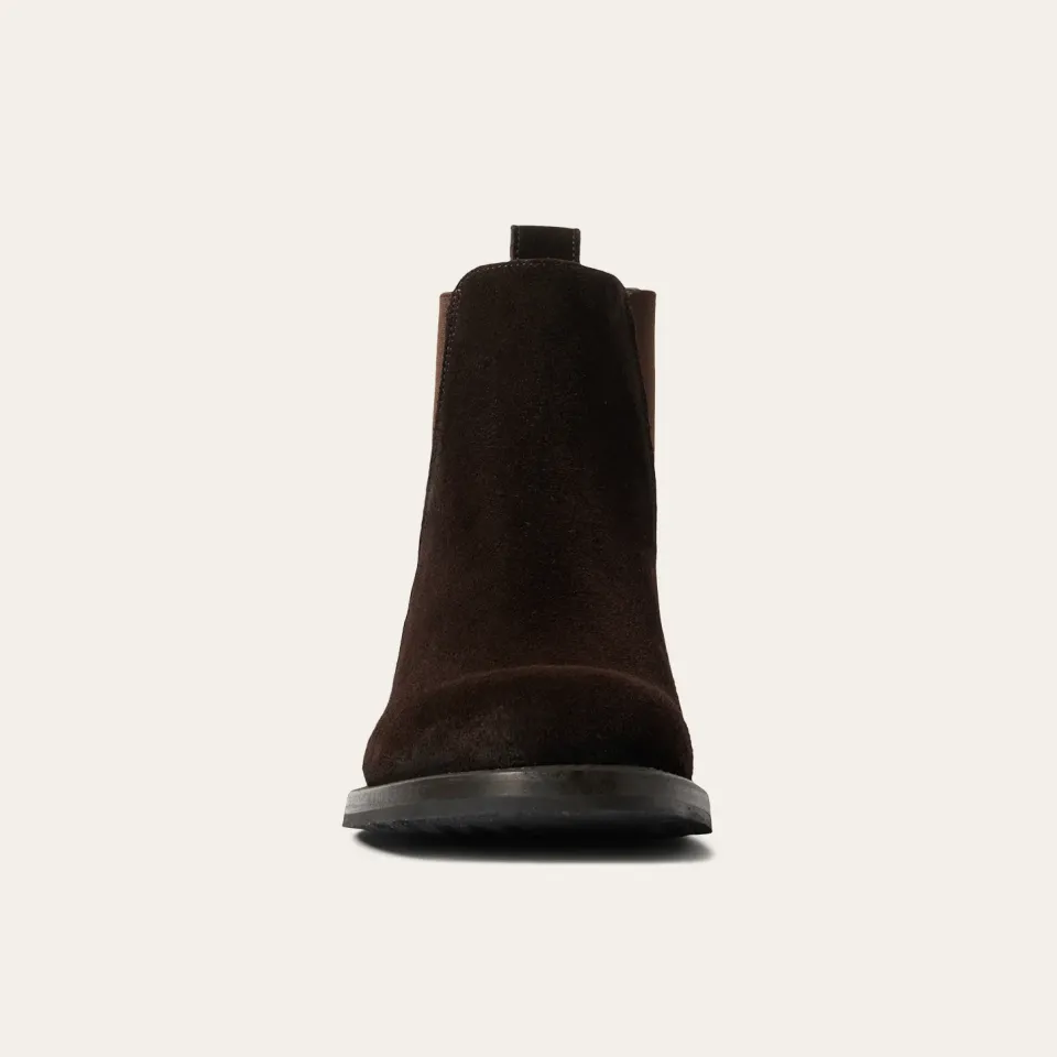 Sale Stetson Suede Beat Chelsea Boot Dark Brown