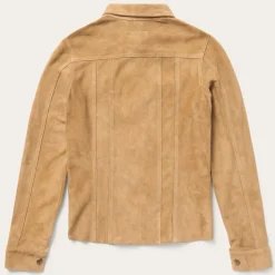 Stetson Suede Denim Shirt Jacket Brown